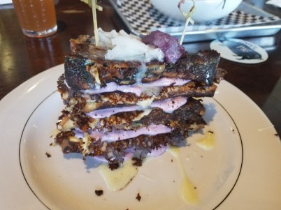 Behold the Ube French toast. This was amazing.
